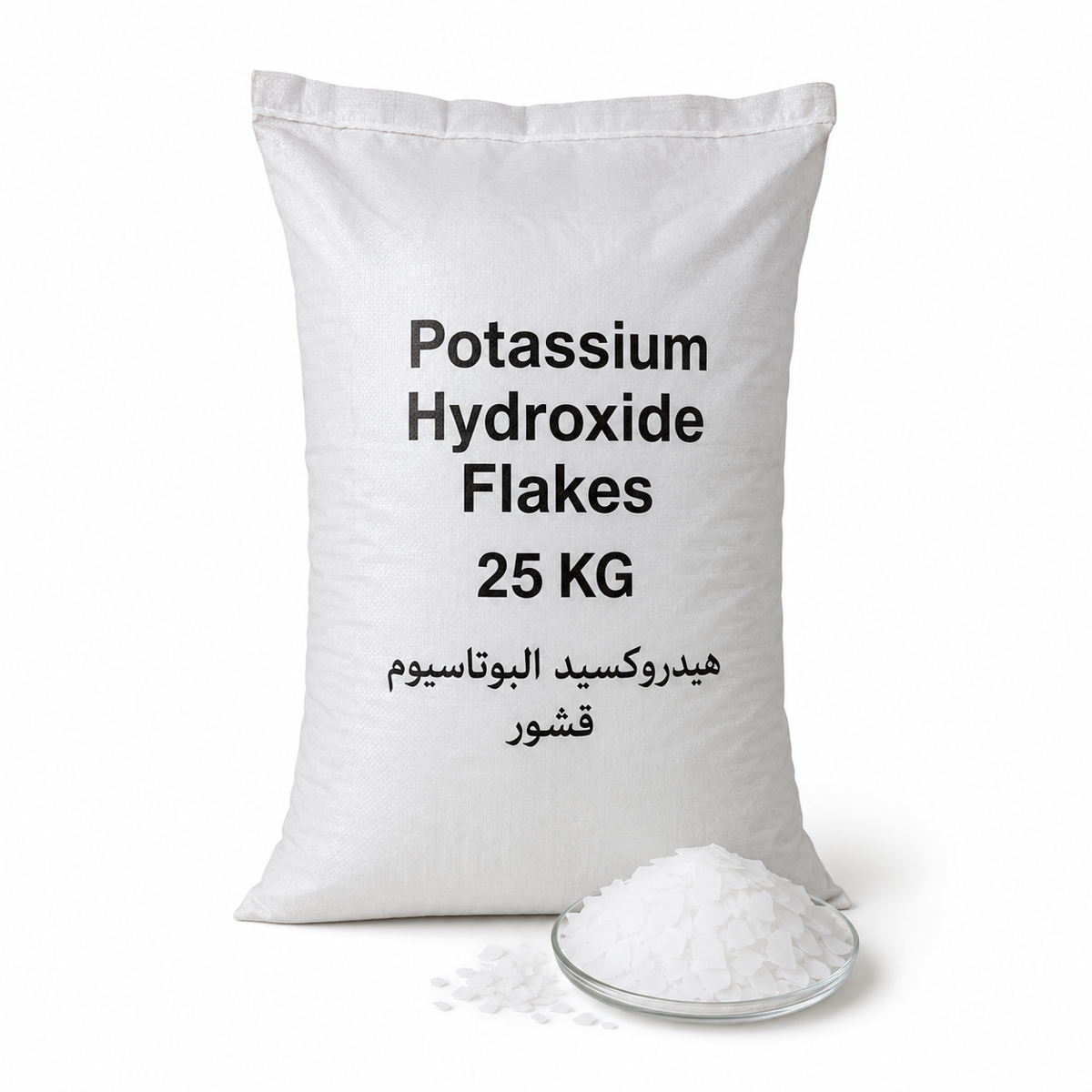 هيدروكسيد البوتاسيوم 25 كيلو شيكارة | Potassium Hydroxide 25kg Bag