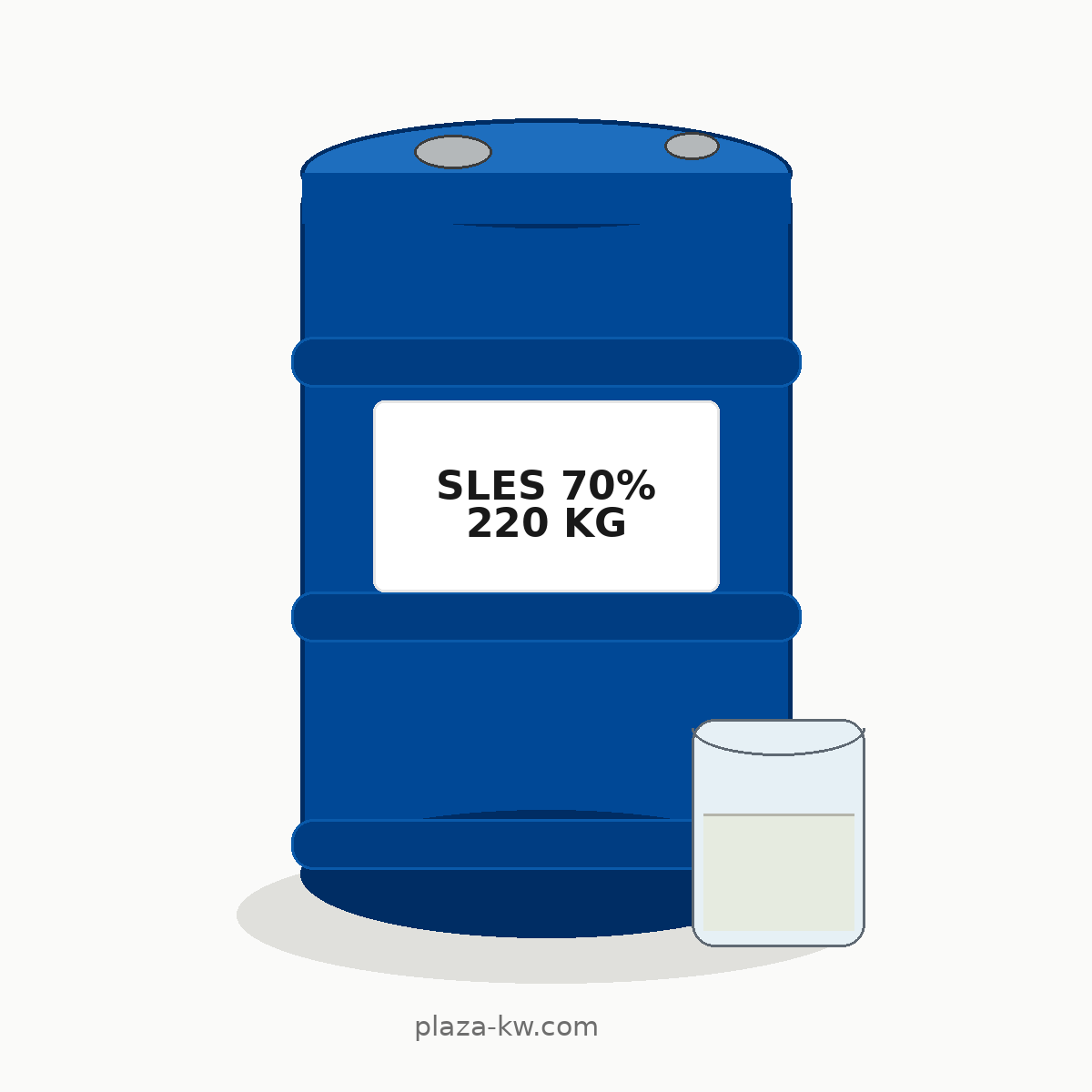 سلفات لوريث الصوديوم 70% برميل 220 كيلو | Sodium Lauryl Ether Sulphate 70% 220kg Drum